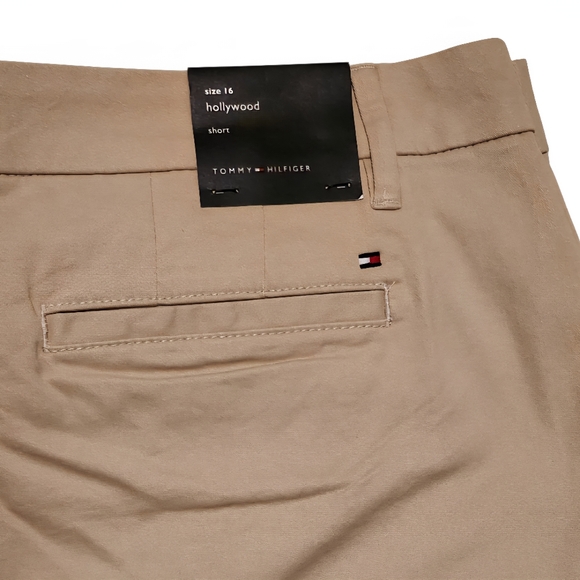 Women's Tommy Hilfiger Khaki 9" Hollywood Chino Shorts Size 16 - Picture 9 of 14